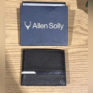 🌙 B69 - Allen Solly Black Leather Wallet for Men